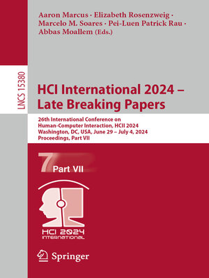 cover image of HCI International 2024 – Late Breaking Papers